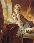 Jean-honore Fragonard Famous Paintings - The Love Letter